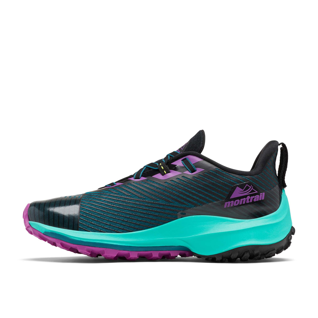 Montrail Trinity AG chaussures de course en sentier pour femme deep water bright plum lateral