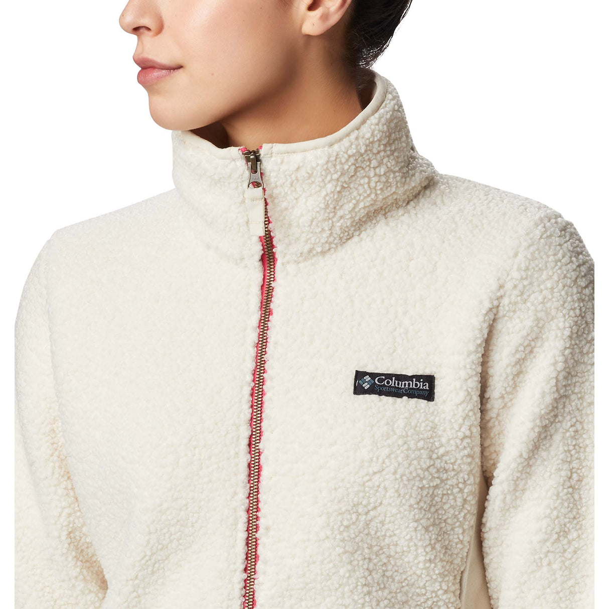 Columbia Panorama Full-Zip chandail laine polaire blanc pour femme detail
