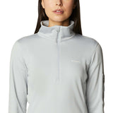 Columbia Park View Grid Fleece chandail à fermeture éclair cirrus grey femme col