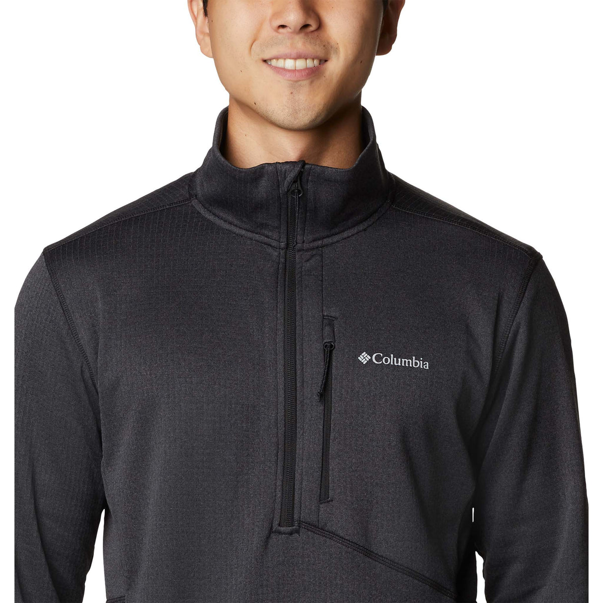 Columbia Park View demi-zip chandail laine polaire noir homme col