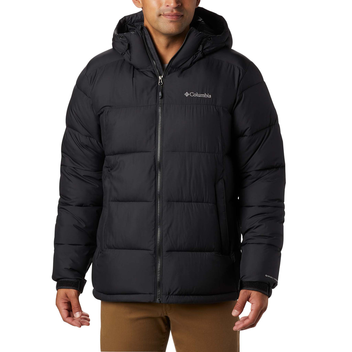 Columbia Pike Lake Hooded Jacket manteau matelassé noir homme face