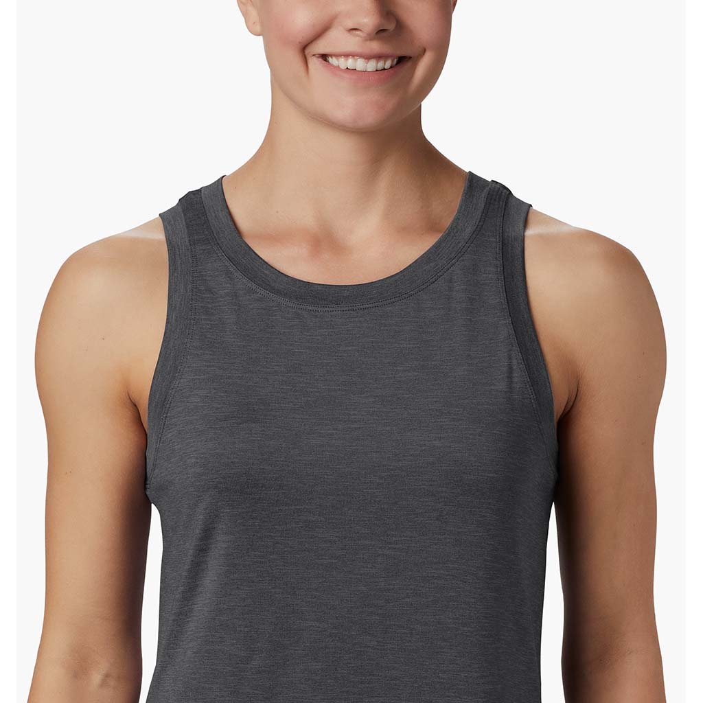 Columbia Place to Place tank top black heather close up