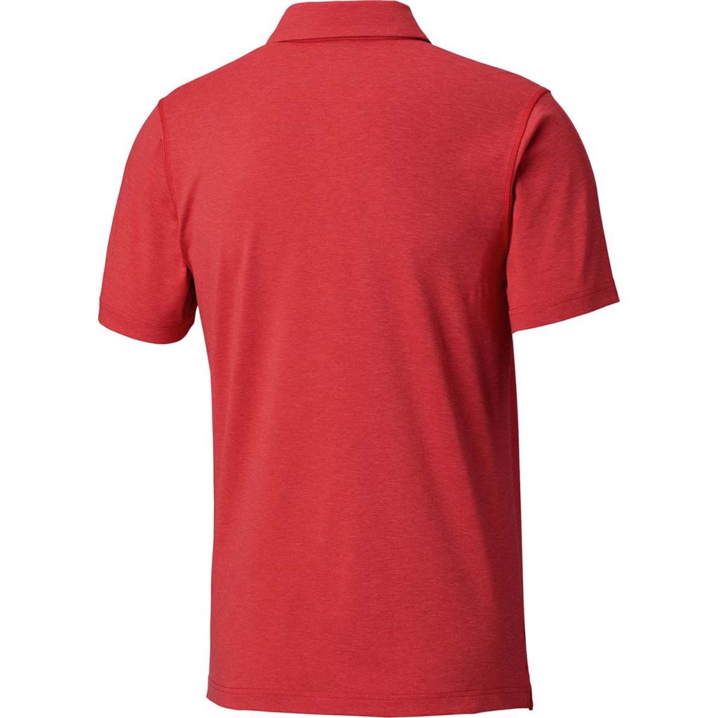 Columbia Tech Trail Polo sport manches courtes pour homme mountain red rv