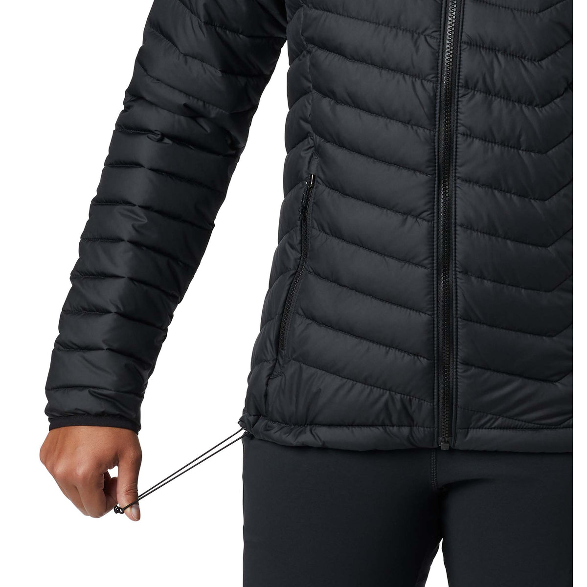 Columbia Powder Lite manteau doudoune sport à capuche noir pour femme taille