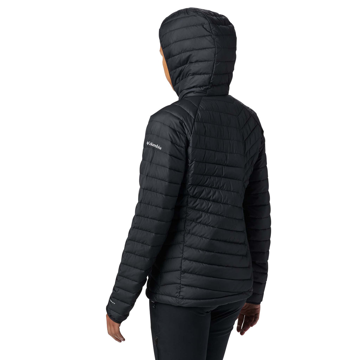 Columbia Powder Lite manteau doudoune sport à capuche noir pour femme  dos