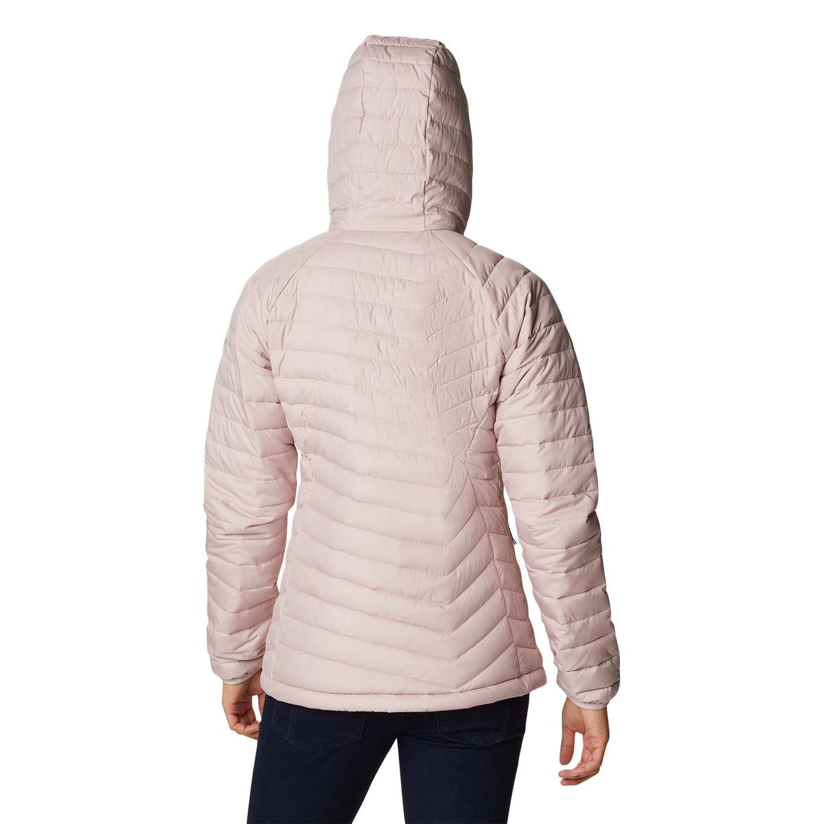 Columbia Powder Lite manteau doudoune sport à capuche rose pour femme dos