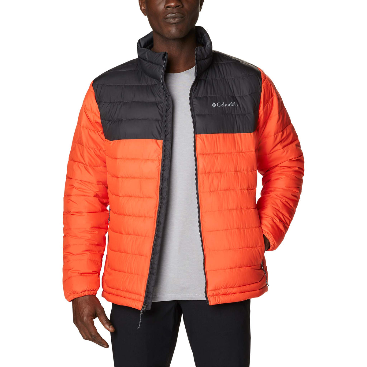 Columbia Powder Lite manteau doudoune sport rouge noir pour homme