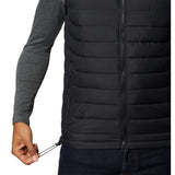 Veste sport sans manches Columbia Powder Lite noir pour homme detail taille