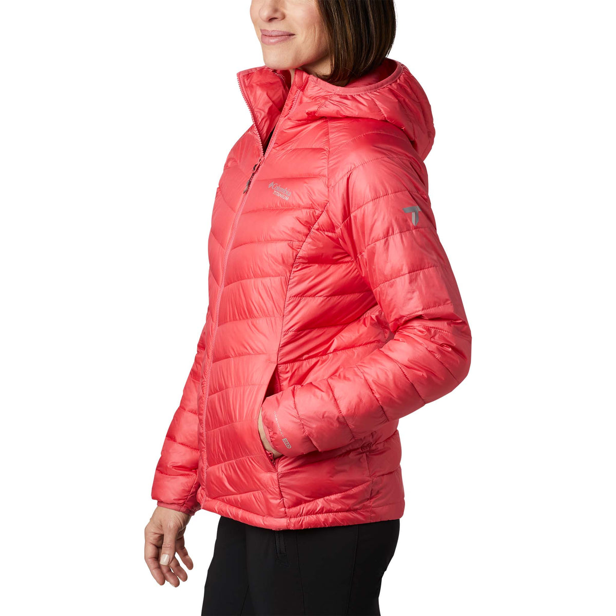 Columbia Snow Country manteau d&#39;hiver sport pour femme rouge geranium lateral