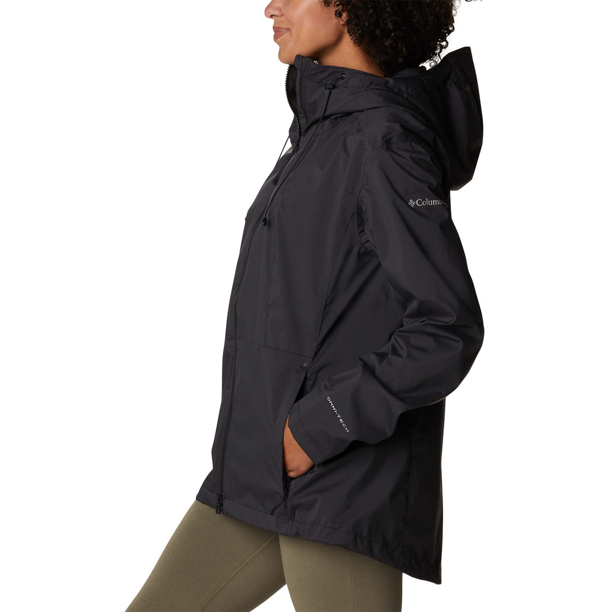 Columbia Sunrise Ridge manteau de pluie coquille noir pour femme lateral