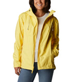 Columbia Sunrise Ridge manteau de pluie coquille sun glow pour femme ouvert