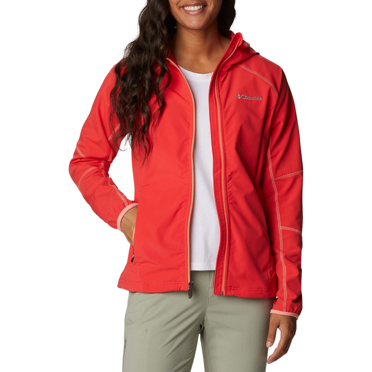 Columbia Sweet As Softshell femme Red hibiscus ouvert