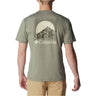 Columbia Tech Trail Graphic T-shirt col rond manches courtes pour homme - Stone Green Heather / Moonscape Graphic