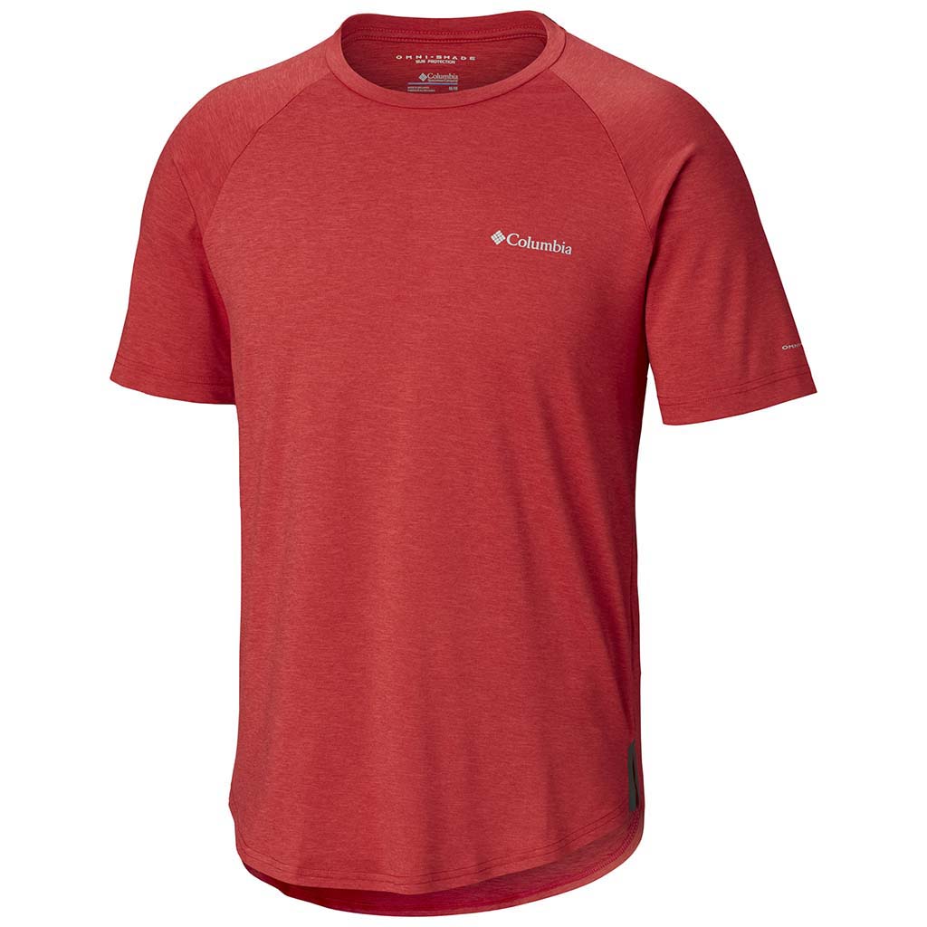Columbia Tech Trail II t-shirt col rond manches courtes pour homme mountain red