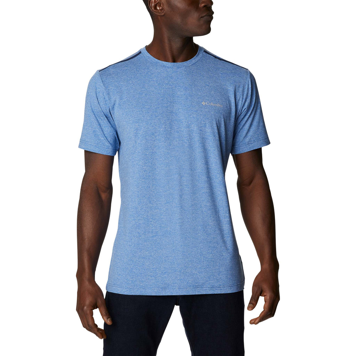 Columbia Tech Trail t-shirt col rond manches courtes bleu pour homme