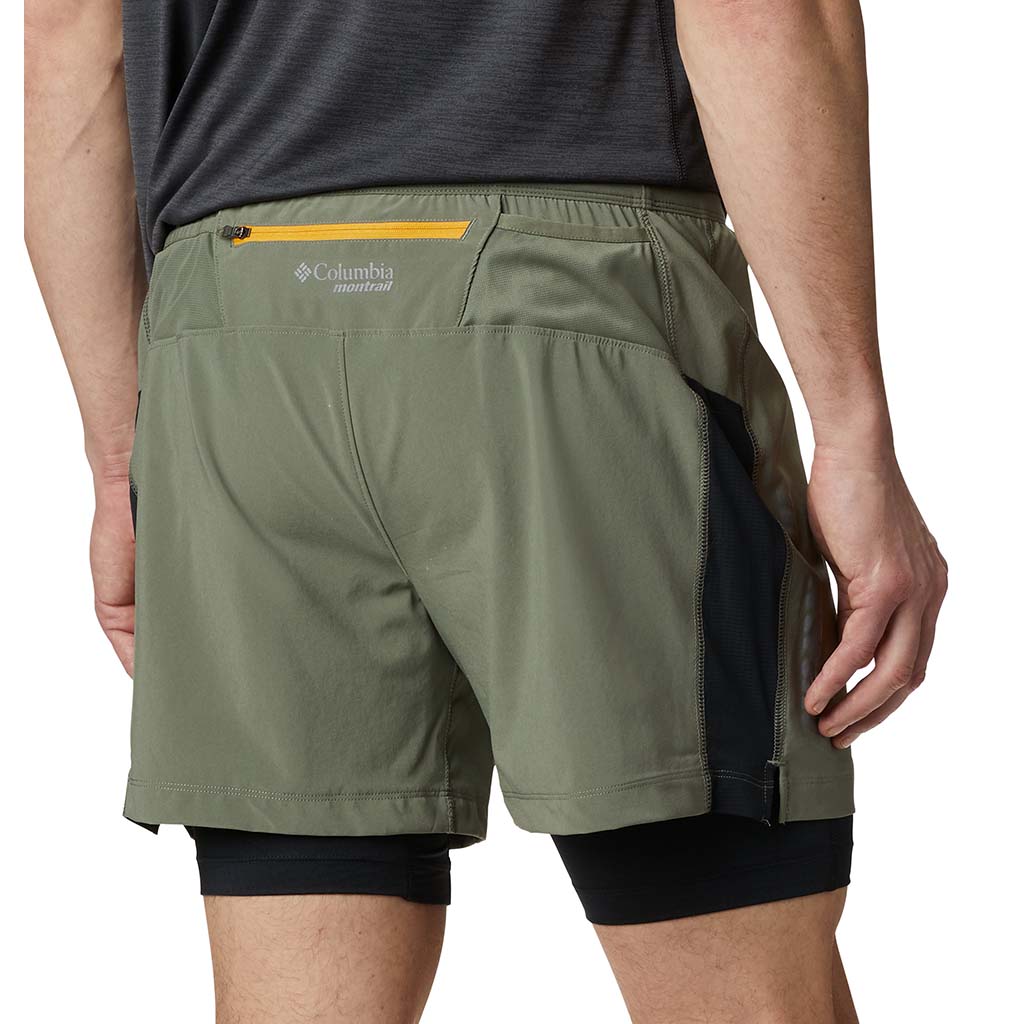 Columbia Titan Ultra II shorts homme vert pochette dos
