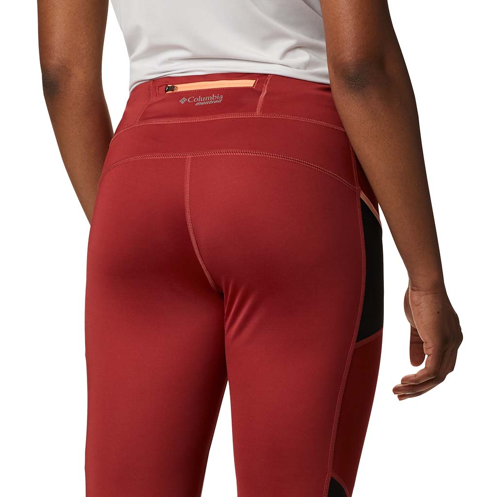 Columbia leggings de course a pied femme Titan Ultra rouge