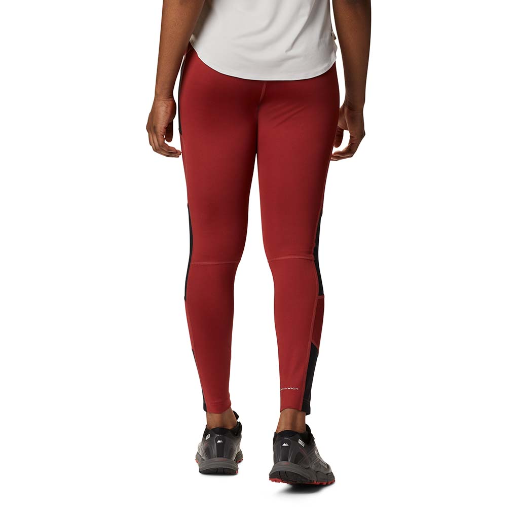 Columbia leggings de course a pied femme Titan Ultra rouge