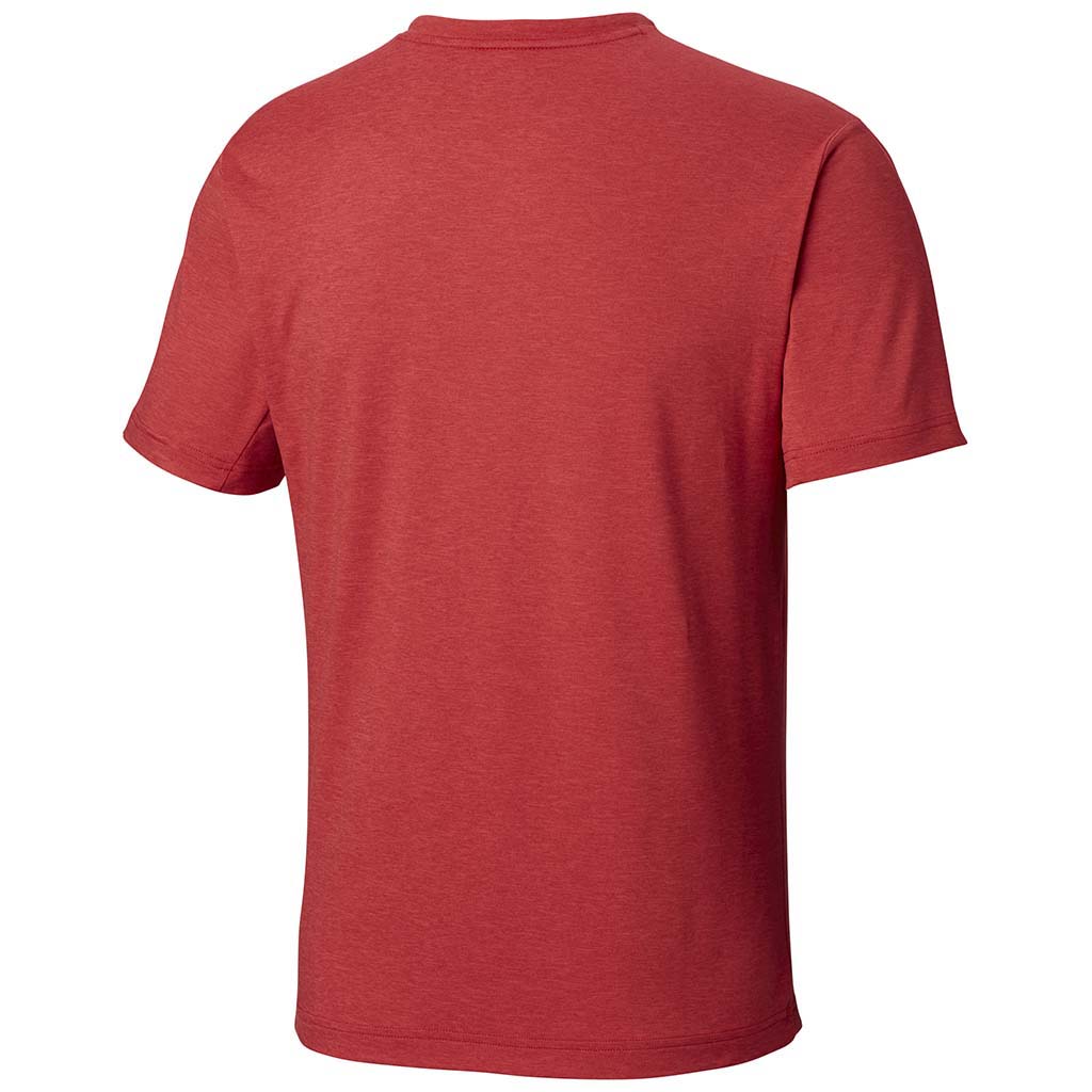 Columbia Tech Trail II t-shirt col en v manches courtes pour homme mountain red rv