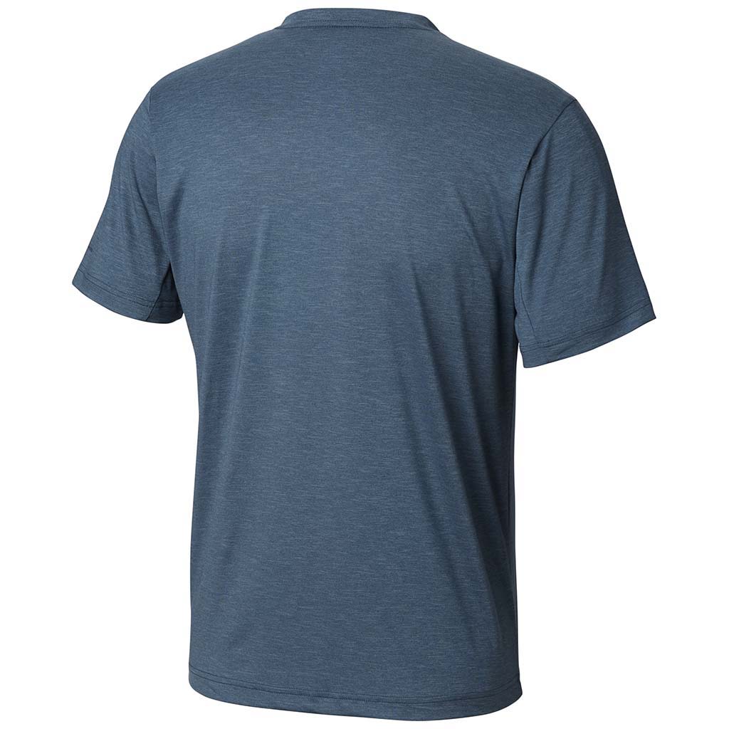 Columbia Tech Trail II t-shirt col en v manches courtes pour homme petrol blue rv