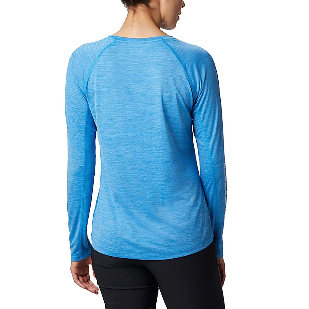 Columbia t-shirt manches longues Trinity Trail II bleu pour femme dos