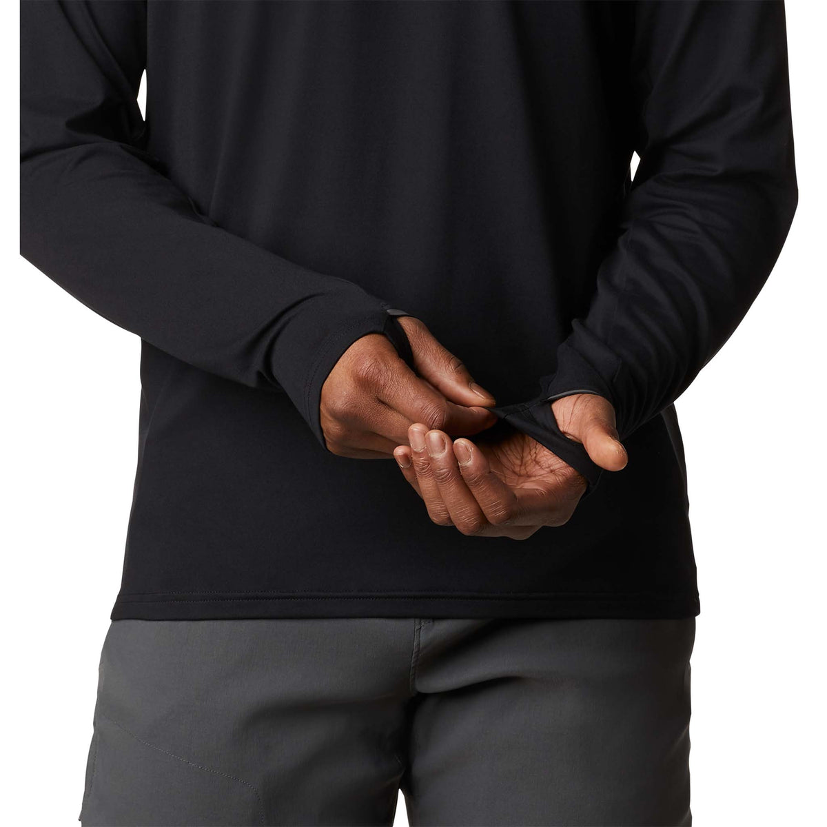 Columbia Tech Trail II t-shirt col rond manches longues noir pour homme passe-pouces