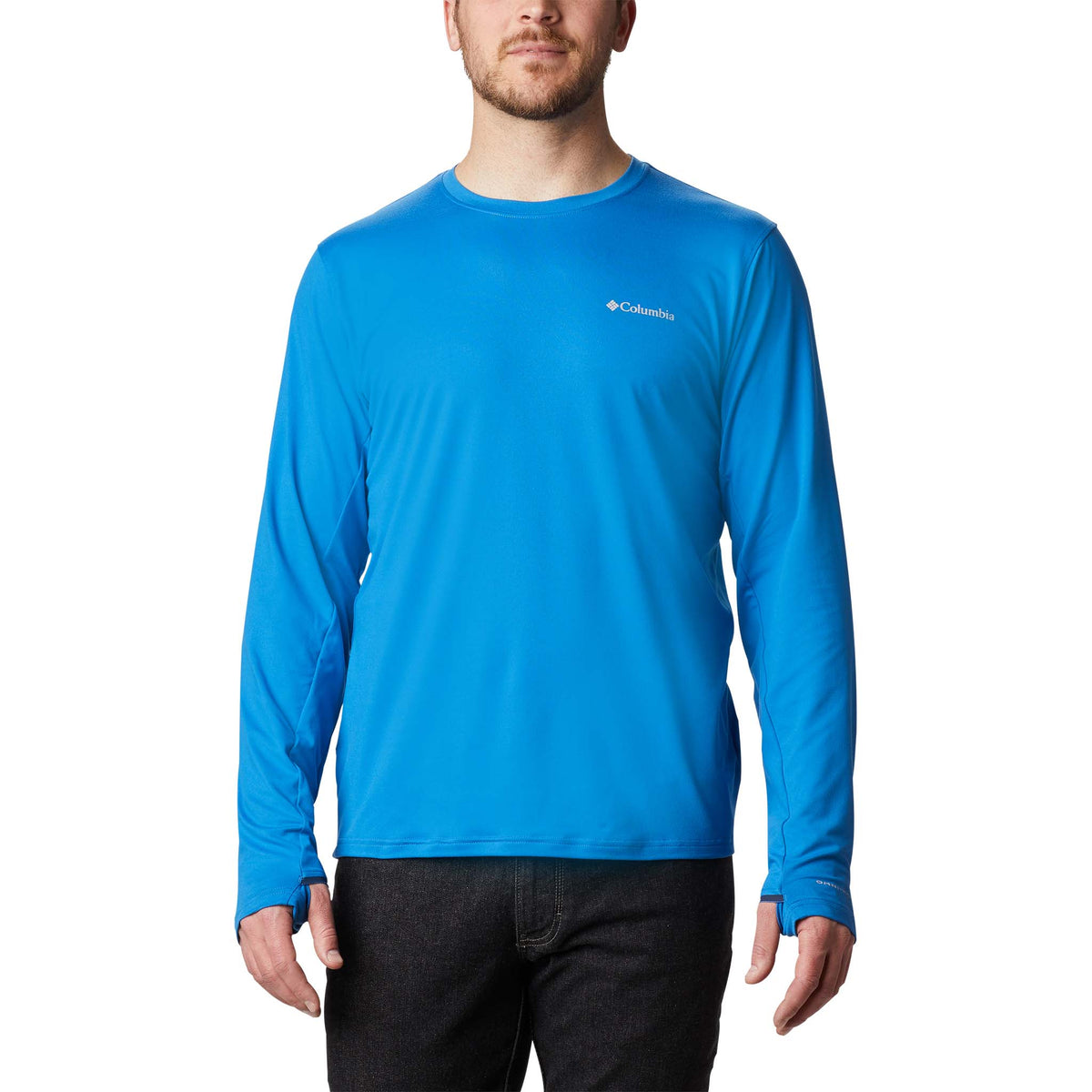 Columbia Tech Trail II t-shirt col rond manches longues bleu pour homme