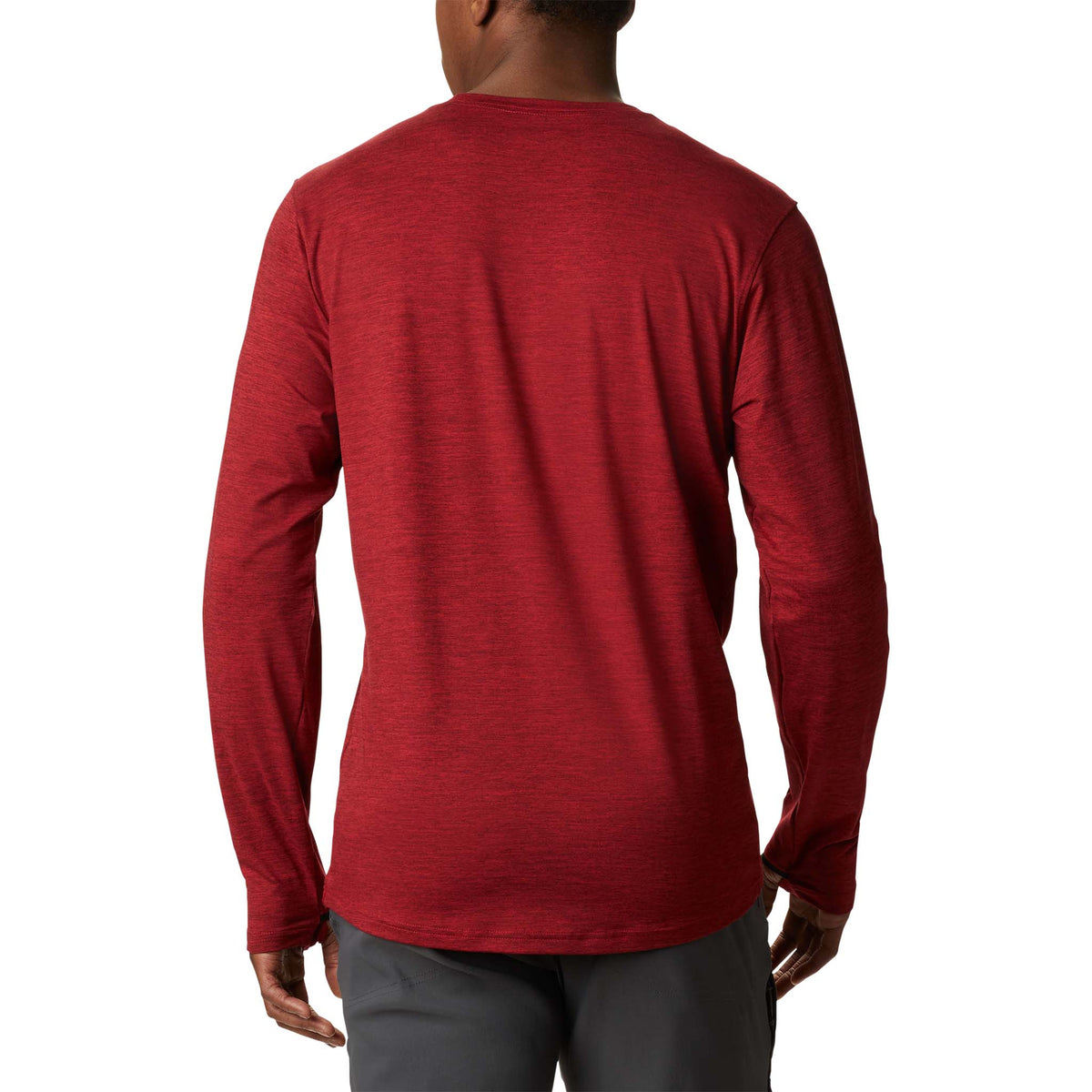 Columbia Tech Trail II t-shirt col rond manches longues rouge pour homme dos