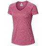 Columbia Zero Rules short sleeve t-shirt women red coral heather