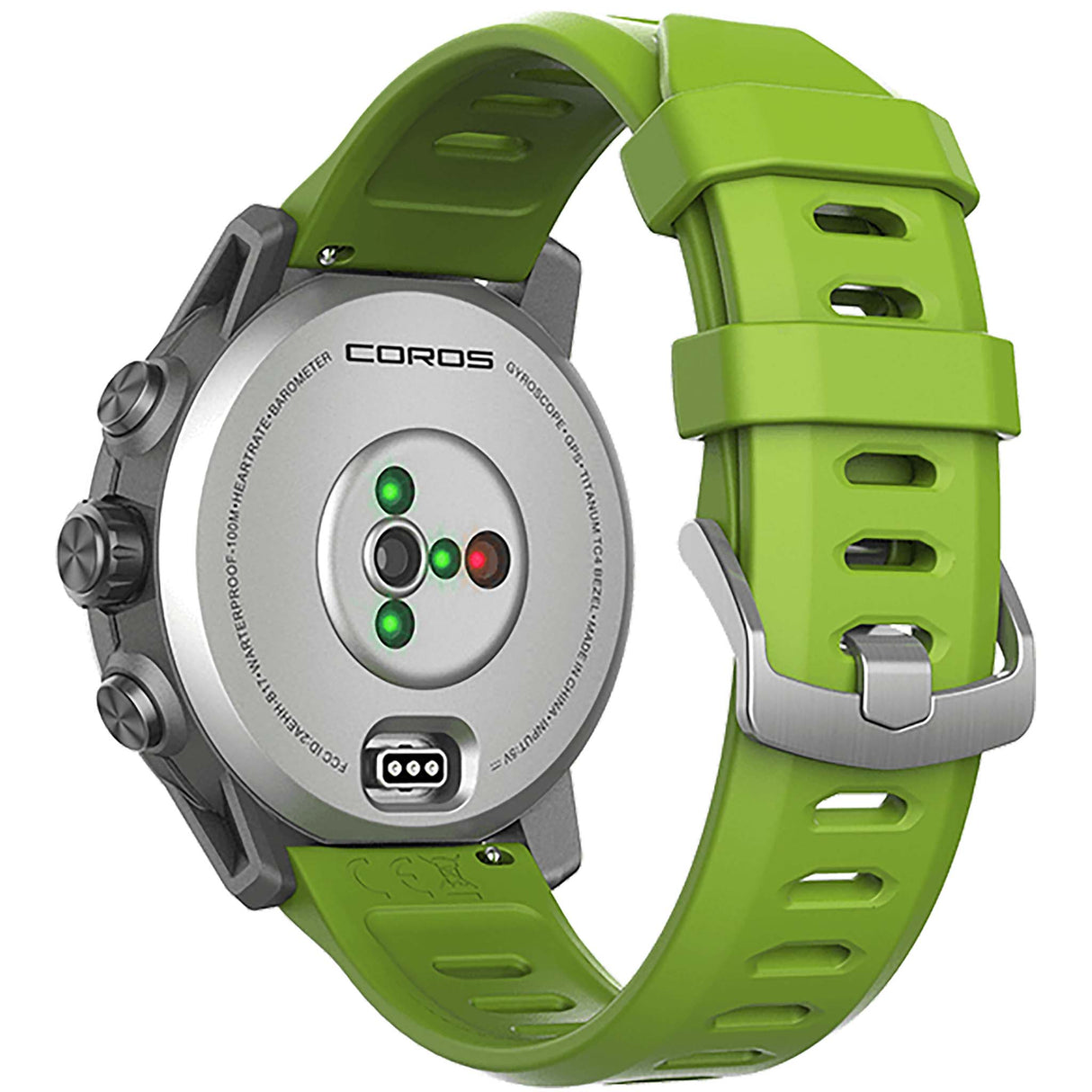 COROS APEX Pro Premium montre GPS multisport silver vert dos