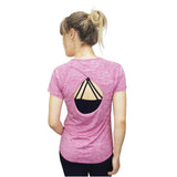 Elle Sport womens raglan short sleeve t-shirt fuschia rv