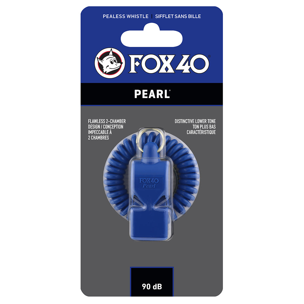 Fox 40 Sifflet d'arbitre avec attache Flex-Coil Fox 40 Pearl Safety