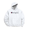 Champion Powerblend Graphic Hoodie sweatshirt a capuche blanc avec logo pour homme