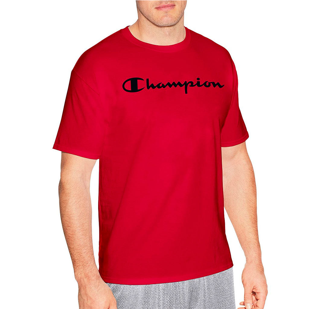 T shirt champion homme rouge sale