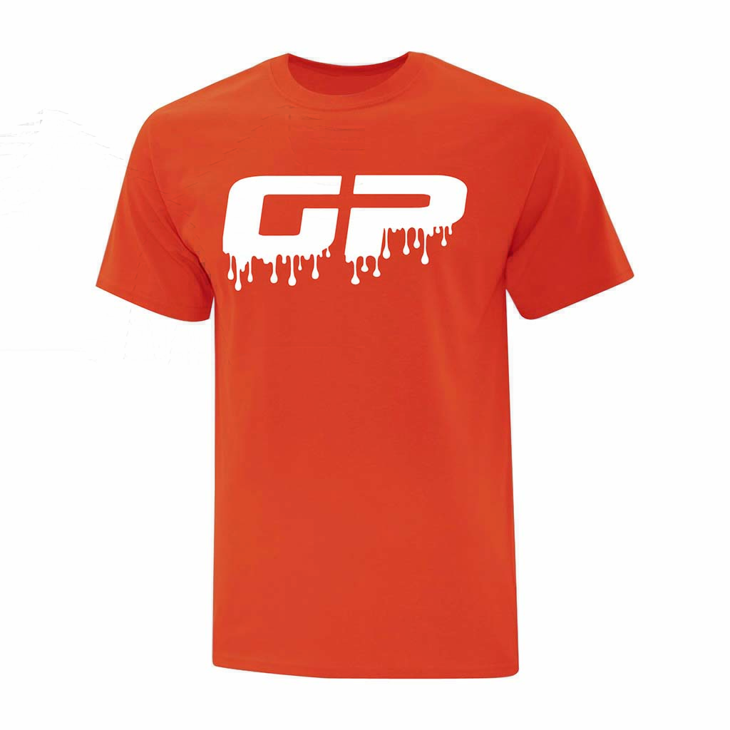 Game Point GP Drip Logo basketball t-shirt orange