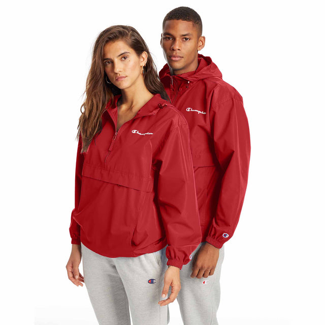 Champion Stadium Packable Jacket manteau de pluie à enfiler Scarlet unisexe