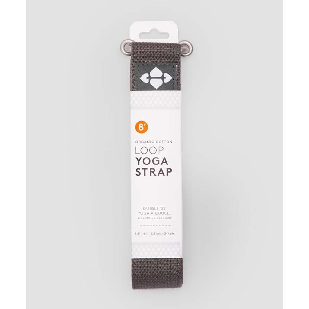 Halfmoon sangle de yoga en coton biologique (8") charcoal vue 2