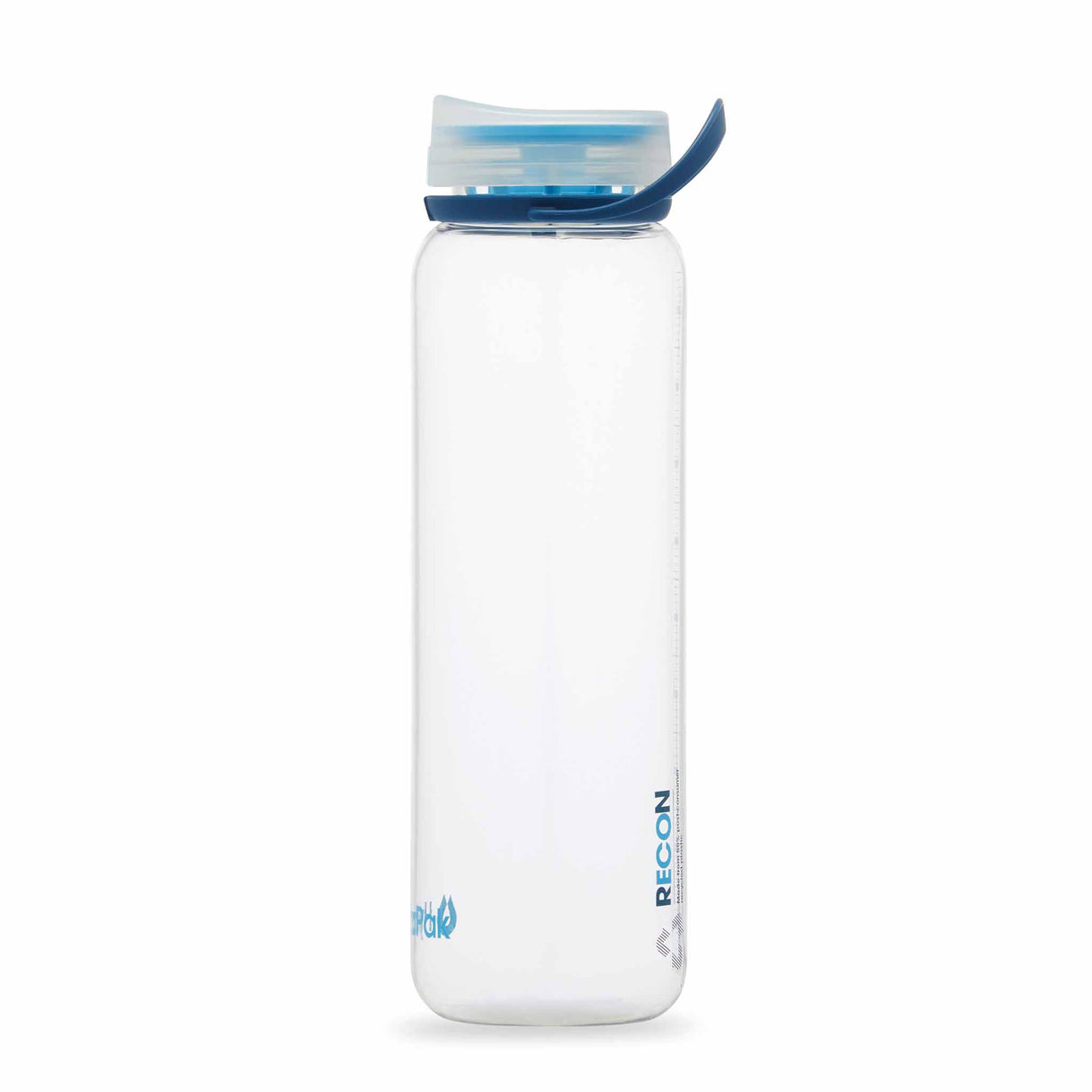 Hydrapak Recon 1L bouteille d'eau en plastique recyclé - Navy / Cyan - dos 2