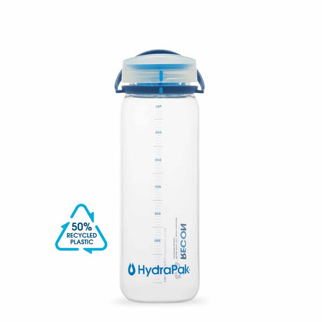 Hydrapak Recon 750ML bouteille d'eau en plastique recyclé - Navy / Cyan - face