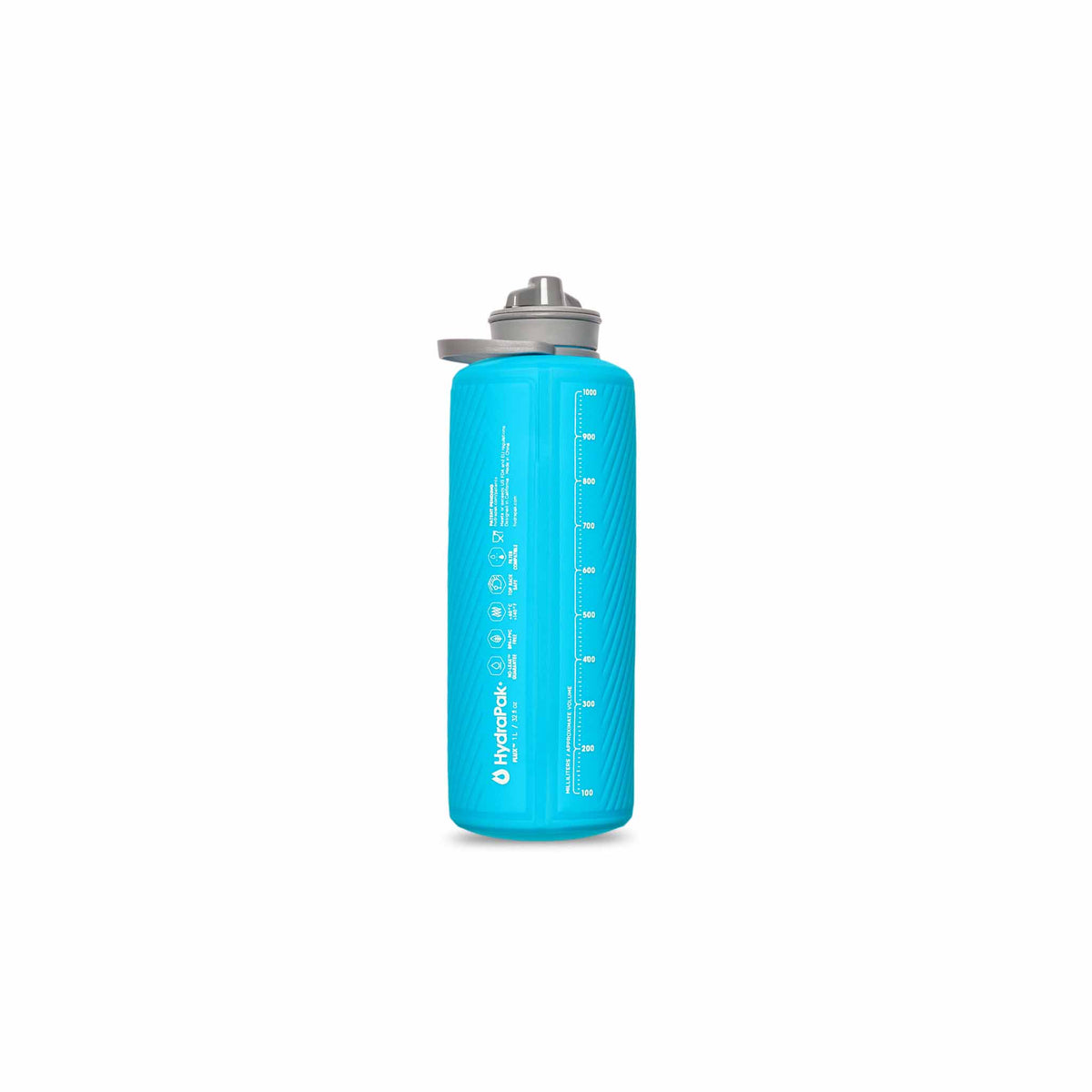 Hydrapak Flux 1L bouteille d&#39;hydratation flexible - Malibu Blue - dos