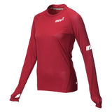 Inov-8 AT/C Base LS sous-vetement manches longues course a pied femme rouge vue avant