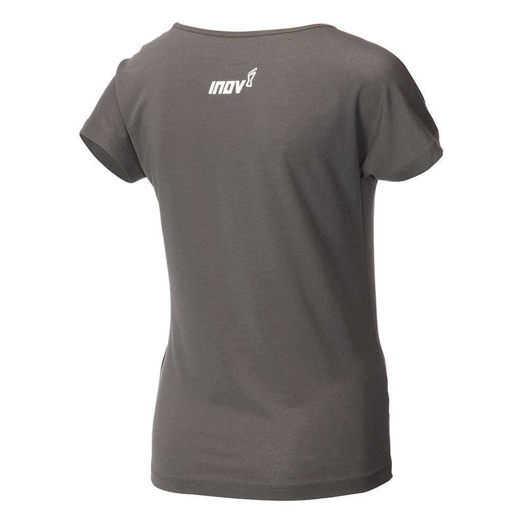 Inov-8 AT/C Dri Release sous-vêtement manches courtes course à pied femme gris vue dos