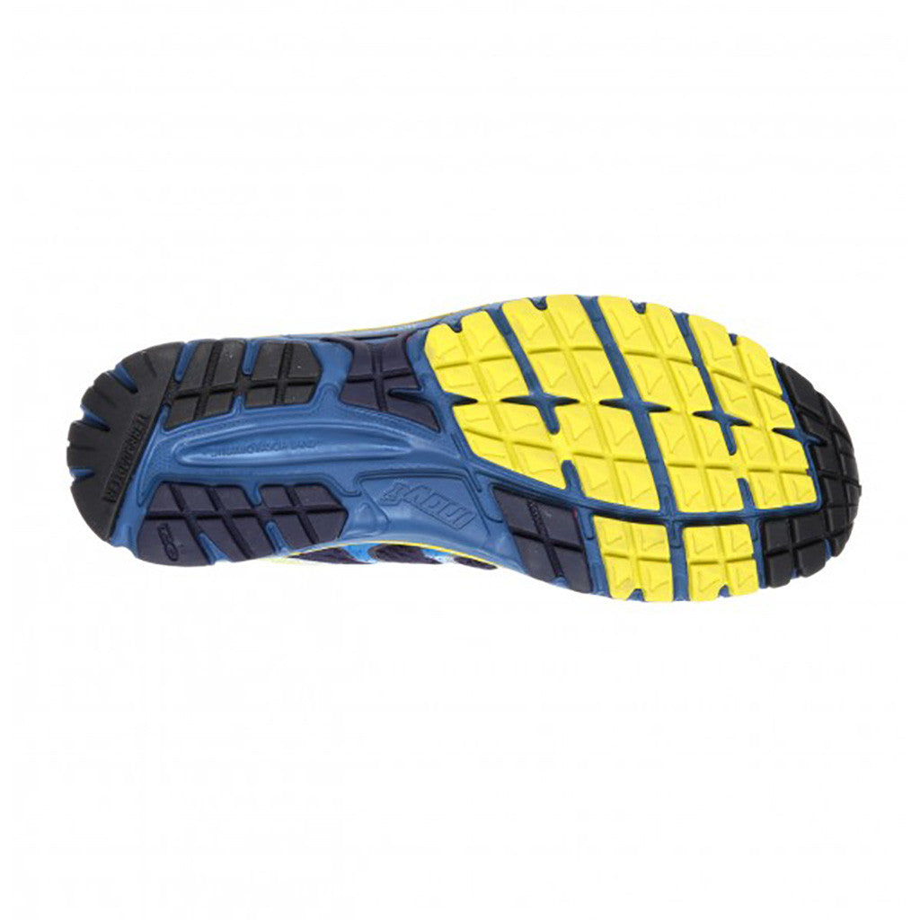 Inov-8 Roadclaw 275 chaussure de course a pied homme  bleu jaune semelle