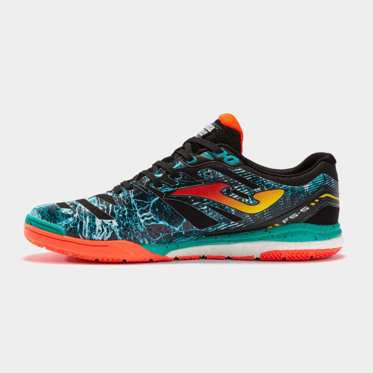 Chaussure de soccer interieur Joma Regate Rebound Futsal - Noir / Turquoise