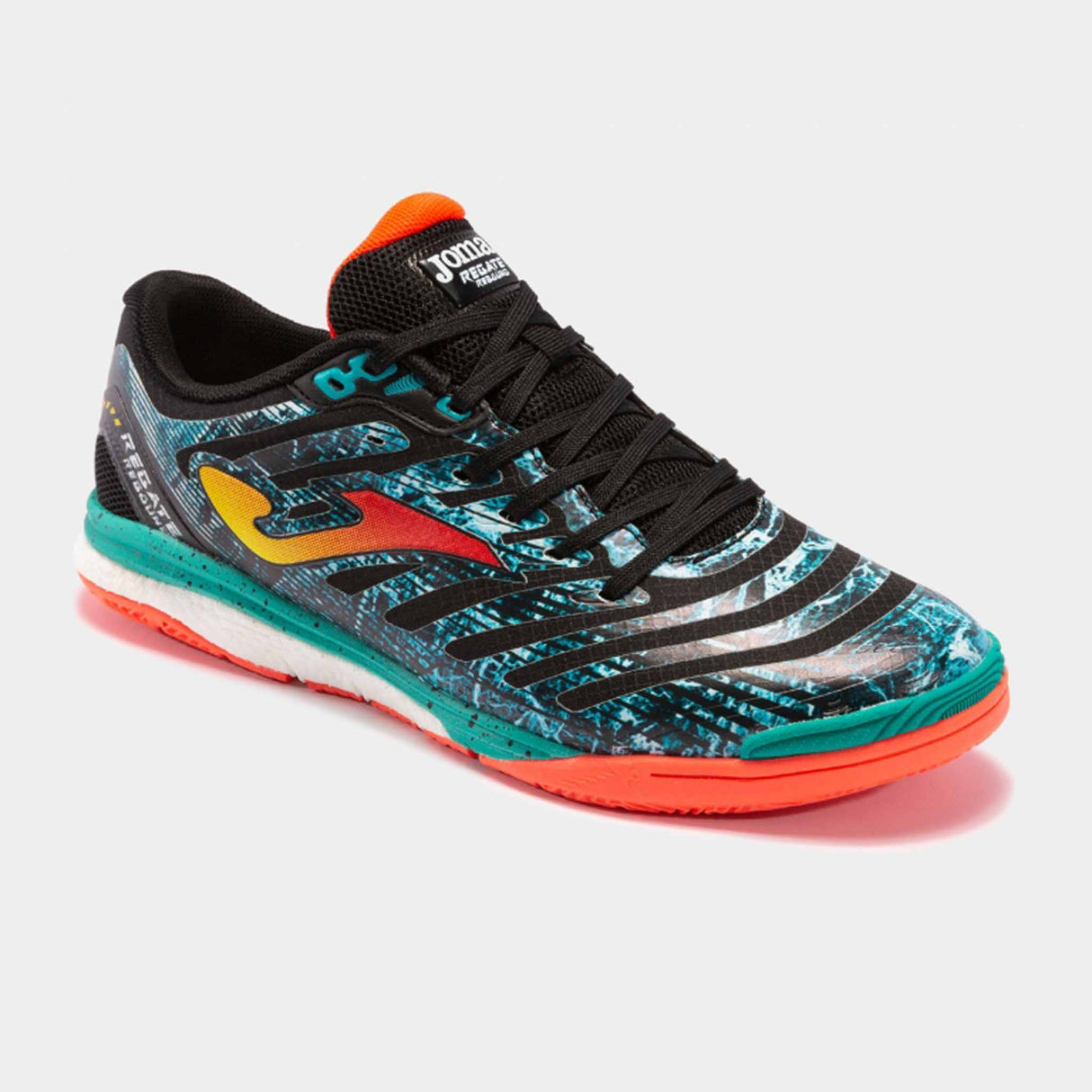 Chaussure de soccer interieur Joma Regate Rebound Futsal - Noir / Turquoise