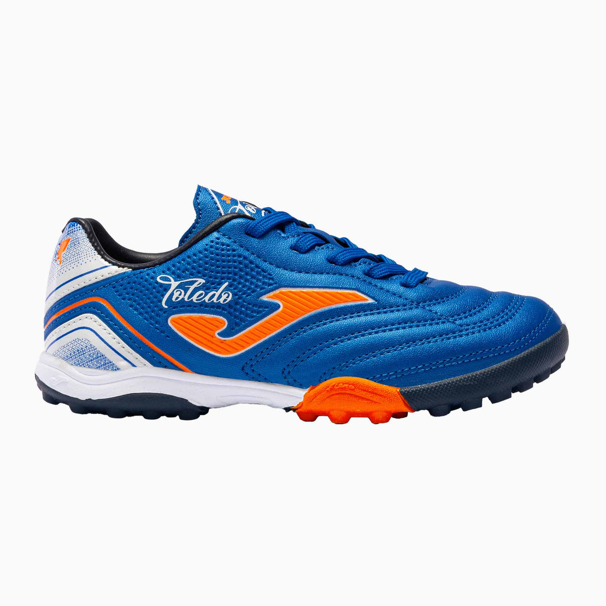 Joma Toledo JR 2204 Turf chaussures de soccer pour gazone artificiel junior - Bleu Royal / Orange