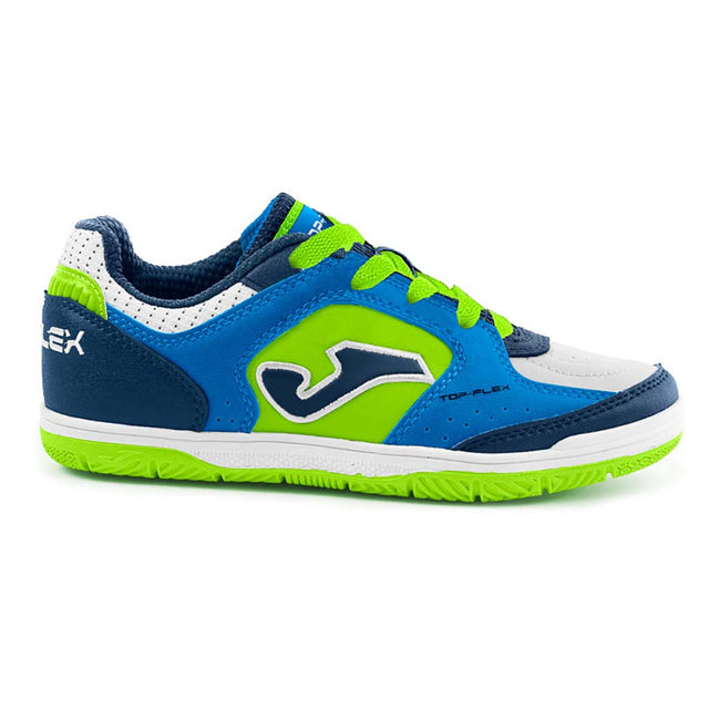 Joma chaussure de soccer futsal Top Flex JR 805 vert et bleu