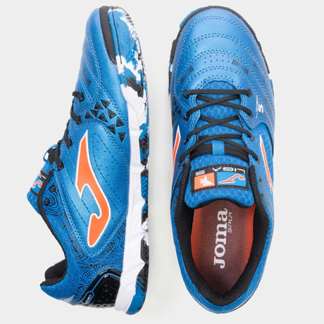 Chaussure de soccer interieur Joma Liga 5 805 Futsal bleu royal uv