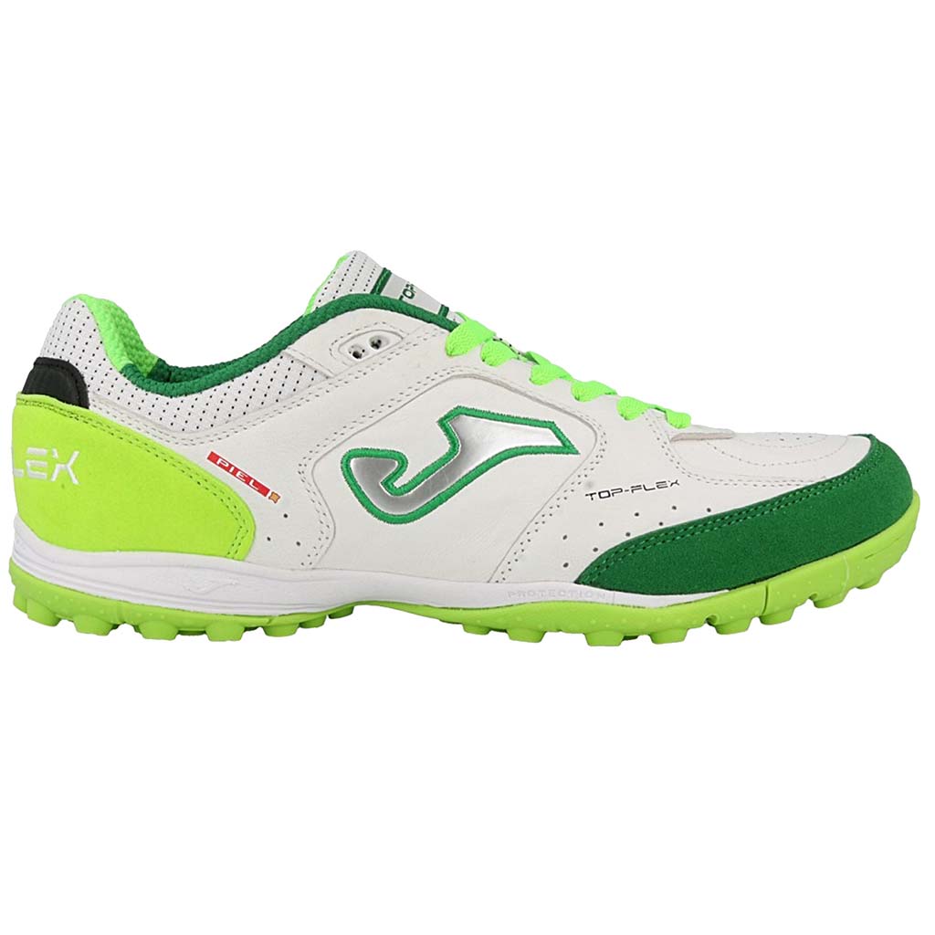 Joma Top Flex 815 chaussure de soccer turf synthétique blanc vert fluo