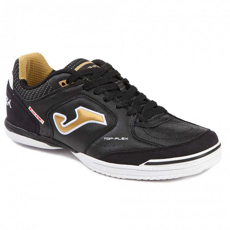 Chaussure de soccer interieur Joma Top Flex 801 Futsal noire et or